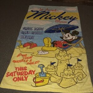 Disney Mickey Beach Towel in Blue, Yellow, Red & Black